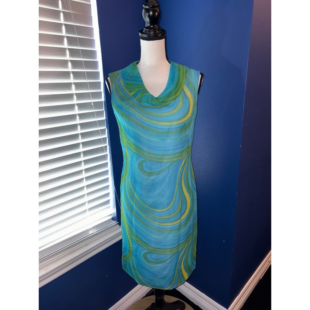 Vintage Fred Rothschild of California Swirl Print Dress – 1960s Mod Vibes